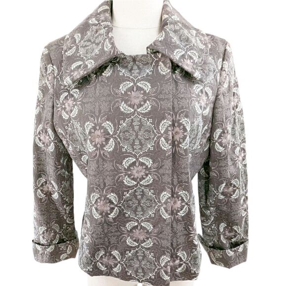 Talbots rich 100% cotton brocade double breasted size 10 petite - Picture 3 of 16